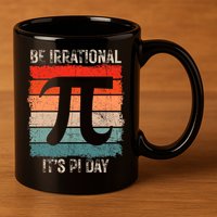 Happy Pi Day Be Irrational Funny Math Lover Teachers Pi Day 11oz C Handle Ceramic Mug