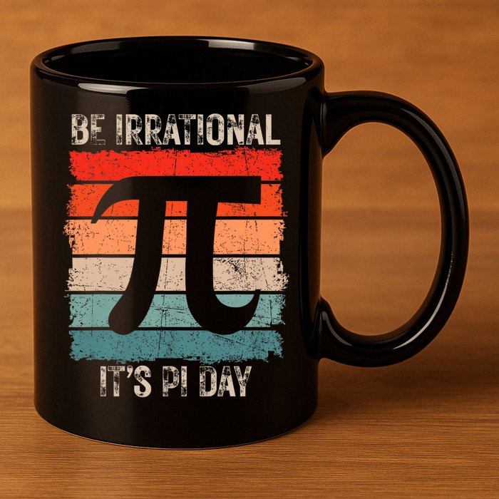 Happy Pi Day Be Irrational Funny Math Lover Teachers Pi Day 11oz C Handle Ceramic Mug
