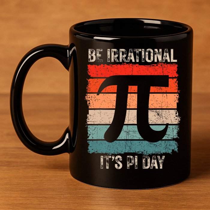 Happy Pi Day Be Irrational Funny Math Lover Teachers Pi Day 11oz C Handle Ceramic Mug