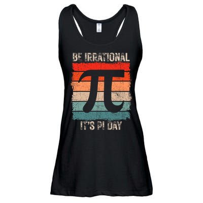 Happy Pi Day Be Irrational Funny Math Lover Teachers Pi Day Ladies Essential Flowy Tank