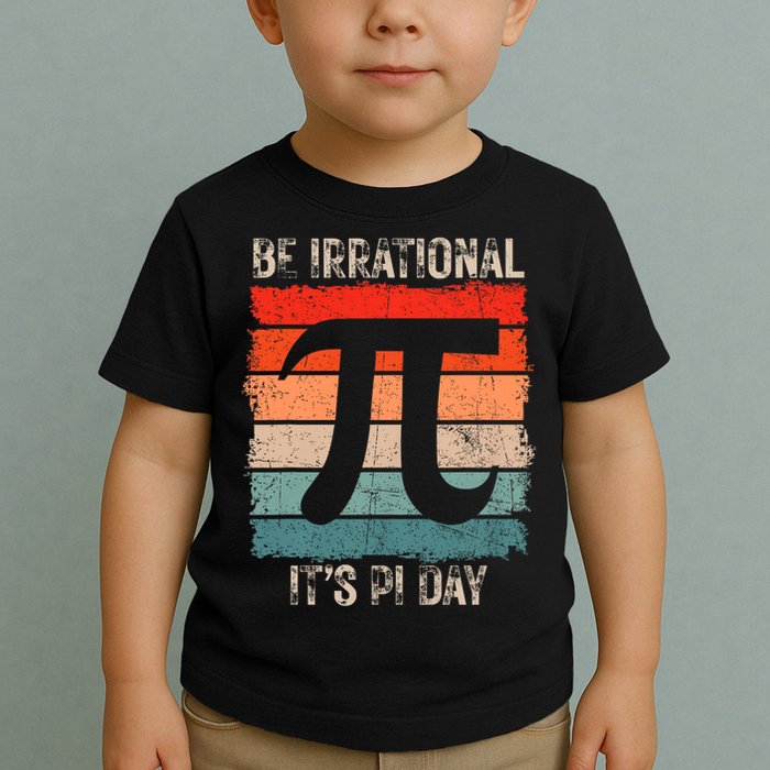 Happy Pi Day Be Irrational Funny Math Lover Teachers Pi Day Toddler T-Shirt
