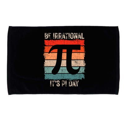 Happy Pi Day Be Irrational Funny Math Lover Teachers Pi Day Microfiber Hand Towel