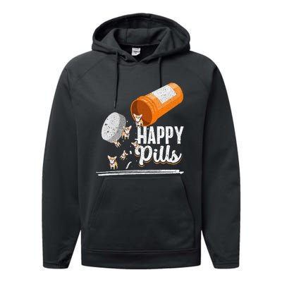 Happy Pills Dog Lover Chihuahua Dog Owner Ideas Performance Fleece Hoodie