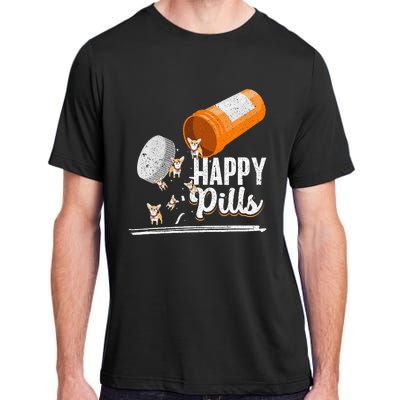 Happy Pills Dog Lover Chihuahua Dog Owner Ideas Adult ChromaSoft Performance T-Shirt