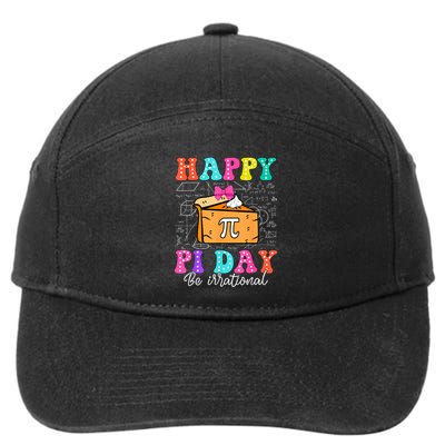 Happy Pi Day Funny Math Coach Teacher Pi Day Coquette Bow 7-Panel Snapback Hat