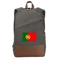 Happy Portugal Day Distressed Portugal Flag Cotton Canvas Backpack