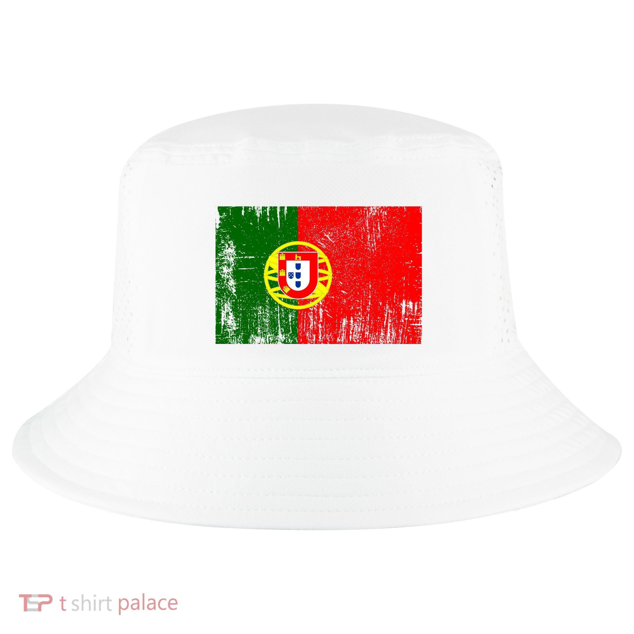 Happy Portugal Day Distressed Portugal Flag Cool Comfort Performance Bucket Hat