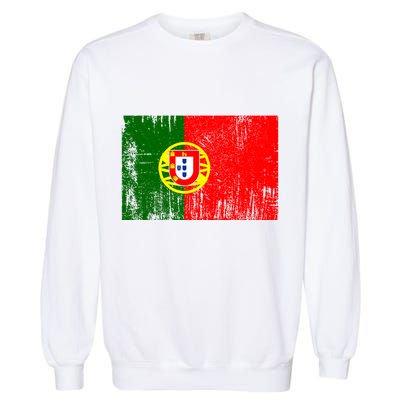 Happy Portugal Day Distressed Portugal Flag Garment-Dyed Sweatshirt