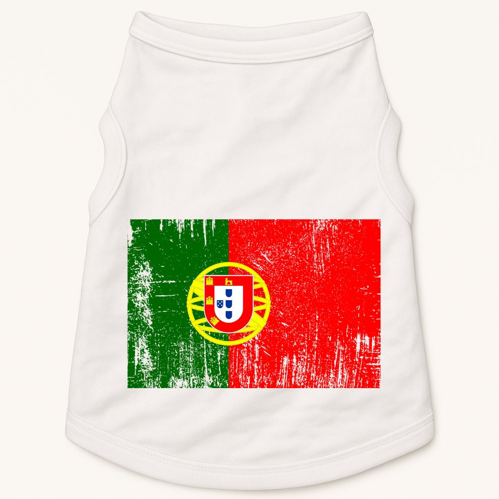 Happy Portugal Day Distressed Portugal Flag Doggie Tank