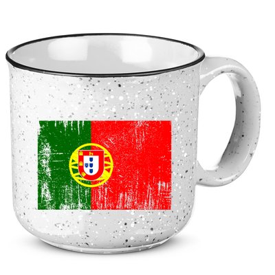 Happy Portugal Day Distressed Portugal Flag 15oz Campfire Ceramic Mug