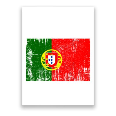 Happy Portugal Day Distressed Portugal Flag Poster