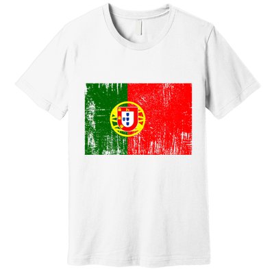 Happy Portugal Day Distressed Portugal Flag Premium T-Shirt