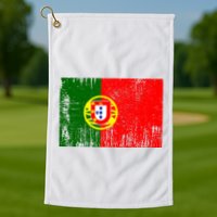Happy Portugal Day Distressed Portugal Flag Golf Towel