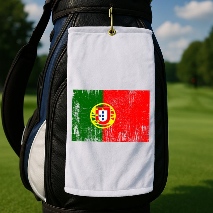 Happy Portugal Day Distressed Portugal Flag Golf Towel