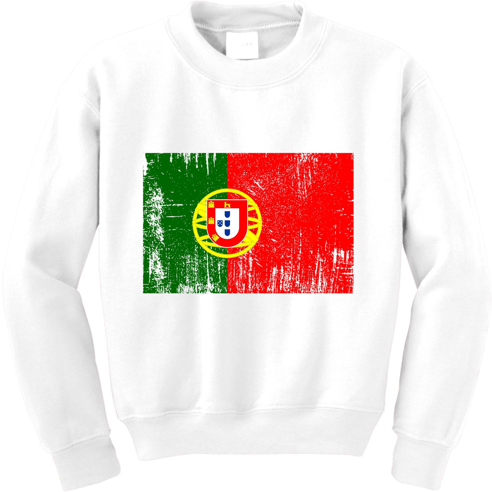 Happy Portugal Day Distressed Portugal Flag Kids Sweatshirt
