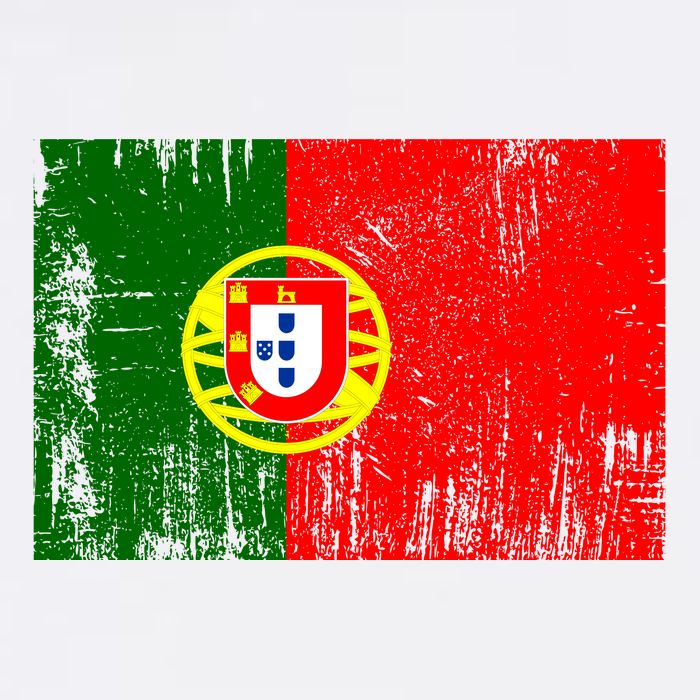 Happy Portugal Day Distressed Portugal Flag Short Acrylic Beanie