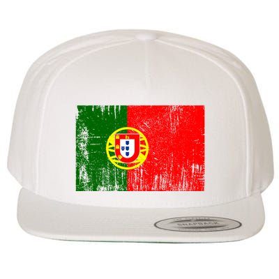 Happy Portugal Day Distressed Portugal Flag Wool Snapback Cap