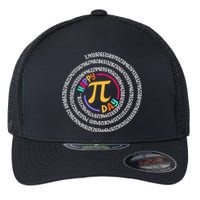 Happy Pi Day 3.14 Mathematic Math Teacher Gift Spiral Pi Day Flexfit Unipanel Trucker Cap