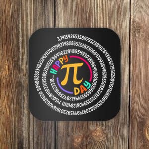 Happy Pi Day 3.14 Mathematic Math Teacher Gift Spiral Pi Day Coaster