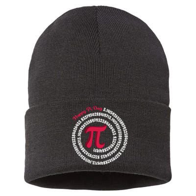 Happy Pi Day Sustainable Knit Beanie