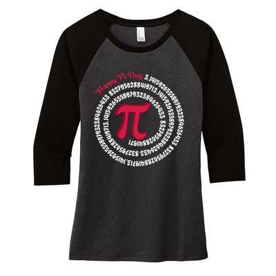 Happy Pi Day Women's Tri-Blend 3/4-Sleeve Raglan Shirt