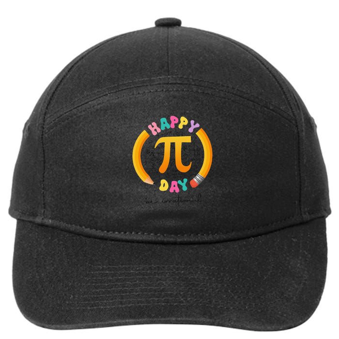 Happy Pi Day Pi Menu Funny Math Pi Day 7-Panel Snapback Hat
