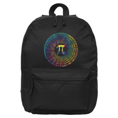 Happy Pi Day Funny Pi Day Spiral Pi Math Tie Dye 3.14 16 in Basic Backpack