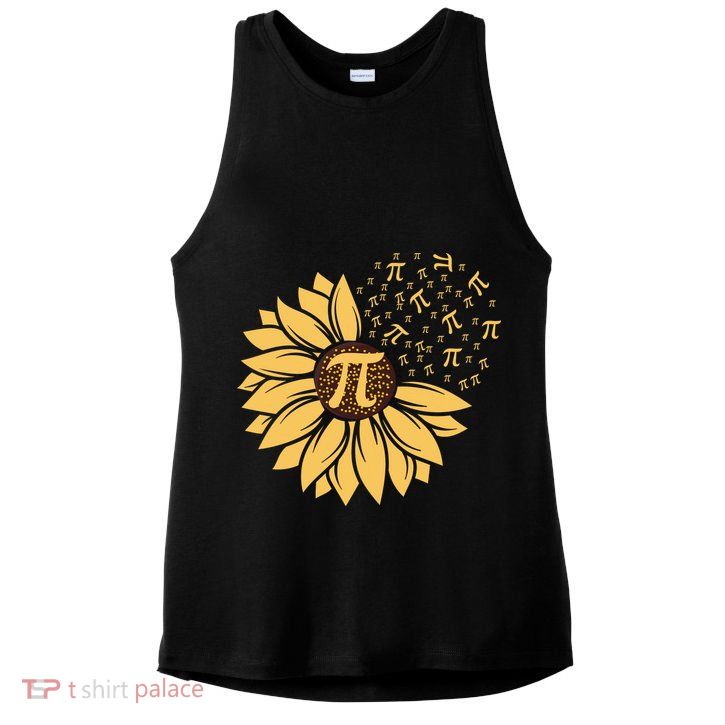 Happy Pi Day Sunflower Lovers Ladies PosiCharge Tri-Blend Wicking Tank