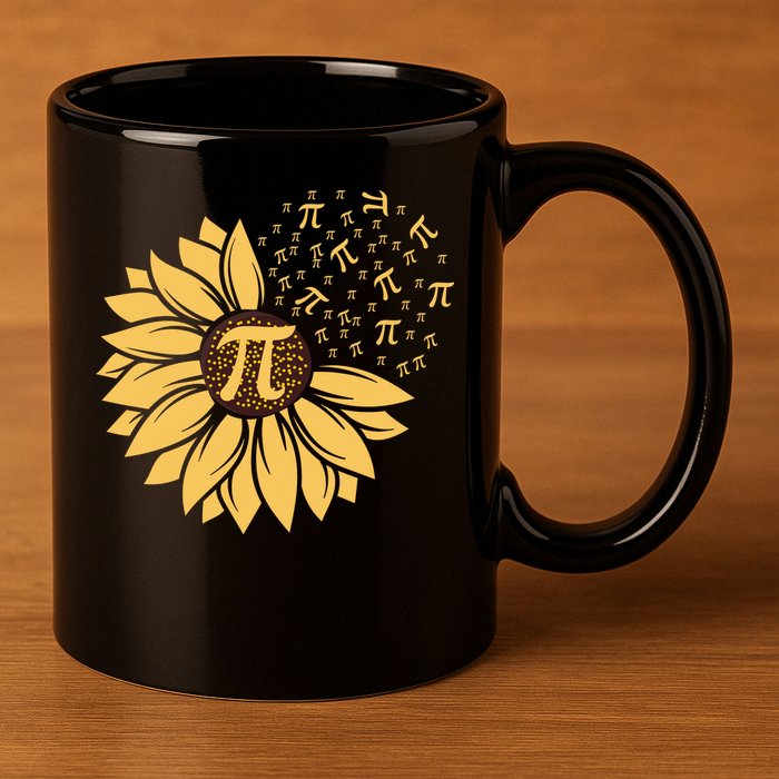 Happy Pi Day Sunflower Lovers 11oz C Handle Ceramic Mug