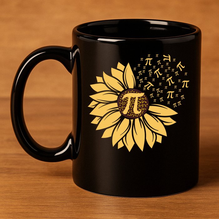 Happy Pi Day Sunflower Lovers 11oz C Handle Ceramic Mug