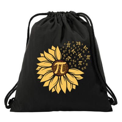 Happy Pi Day Sunflower Lovers Drawstring Bag