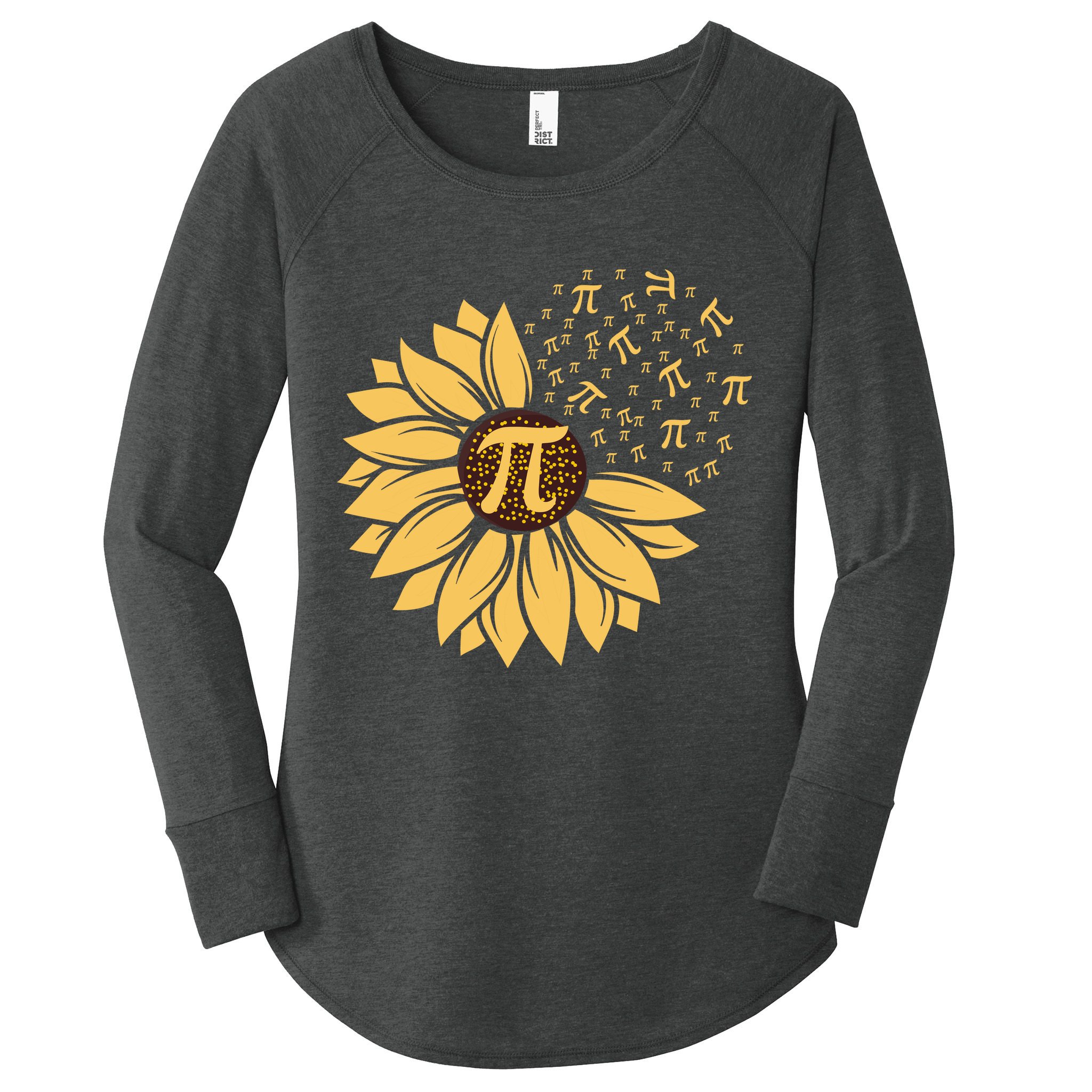 Happy Pi Day Sunflower Lovers Women's Perfect Tri Tunic Long Sleeve Shirt