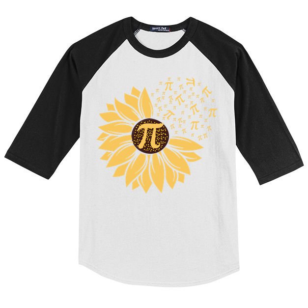 Happy Pi Day Sunflower Lovers Kids Colorblock Raglan Jersey