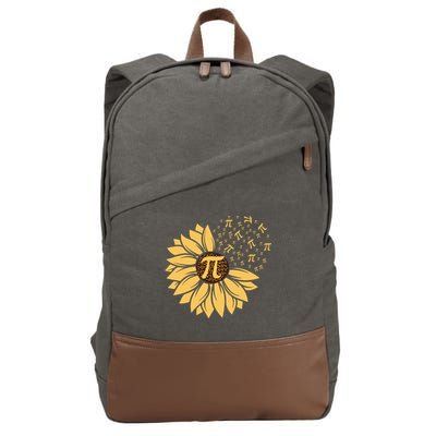 Happy Pi Day Sunflower Lovers Cotton Canvas Backpack