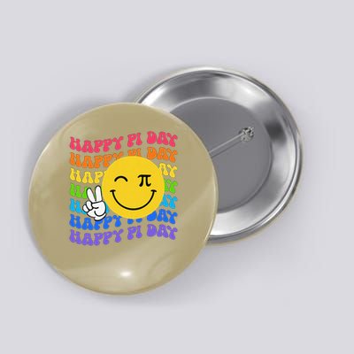 Happy Pi Day Groovy 3 Button