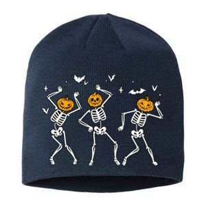 Halloween Pumpkin Dancing Skeleton Boy Girl Funny Halloween Sustainable Beanie