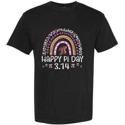 Happy Pi Day Mathematic Math Teacher Leopard Rainbow Garment-Dyed Heavyweight T-Shirt