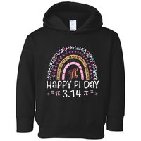 Happy Pi Day Mathematic Math Teacher Leopard Rainbow Toddler Hoodie