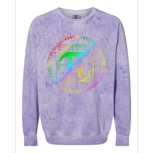 Happy Pi Day Gift 3.14 Pi Mathematic Math Teacher Gift Colorblast Crewneck Sweatshirt