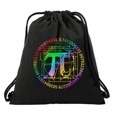 Happy Pi Day Gift 3.14 Pi Mathematic Math Teacher Gift Drawstring Bag