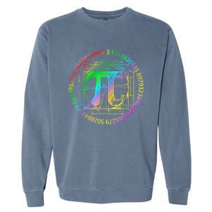 Happy Pi Day Gift 3.14 Pi Mathematic Math Teacher Gift Garment-Dyed Sweatshirt