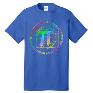 Happy Pi Day Gift 3.14 Pi Mathematic Math Teacher Gift Tall T-Shirt