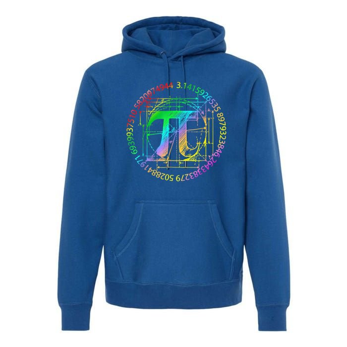 Happy Pi Day Gift 3.14 Pi Mathematic Math Teacher Gift Premium Hoodie