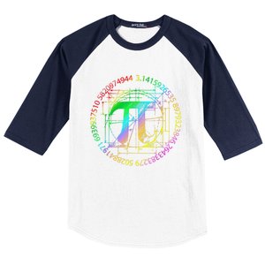 Happy Pi Day Gift 3.14 Pi Mathematic Math Teacher Gift Baseball Sleeve Shirt