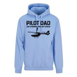 Helicopter Pilot Dad Like A Normal Dad Only Cooler Gift Unisex Surf Hoodie