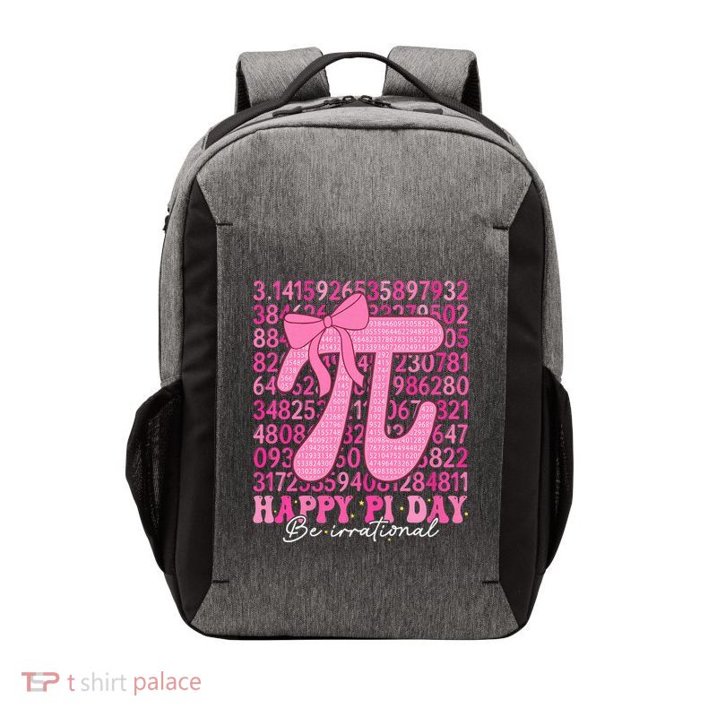 Happy Pi Day Be Irrational Girl Bow Math Teacher Women Pi Vector Backpack