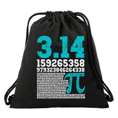 Happy Pi Day 3 14 Math Numbers Funny Mathematics Teacher Meaningful Gift Drawstring Bag