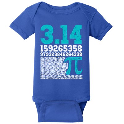 Happy Pi Day 3 14 Math Numbers Funny Mathematics Teacher Meaningful Gift Baby Bodysuit