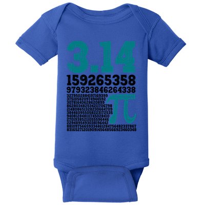 Happy Pi Day 3 14 Math Numbers Funny Mathematics Teacher Meaningful Gift Baby Bodysuit