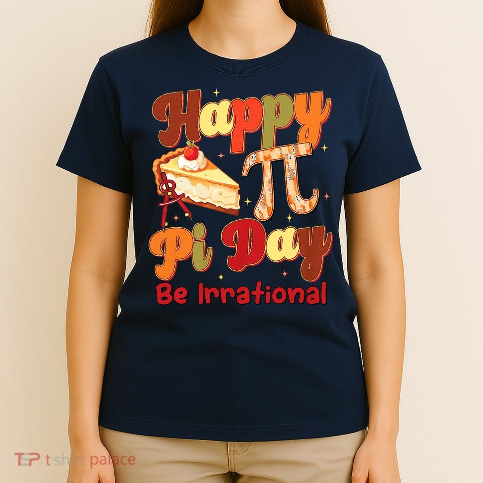 Happy Pi Day Pie Be Irrational Math Teacher T-Shirt